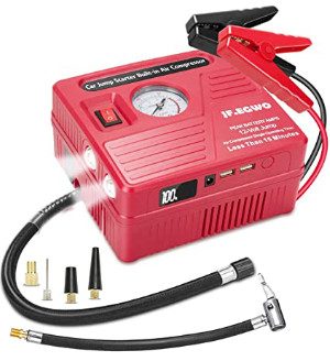 JF. EGWO Portable Battery Jump Starter with Air Compressor
